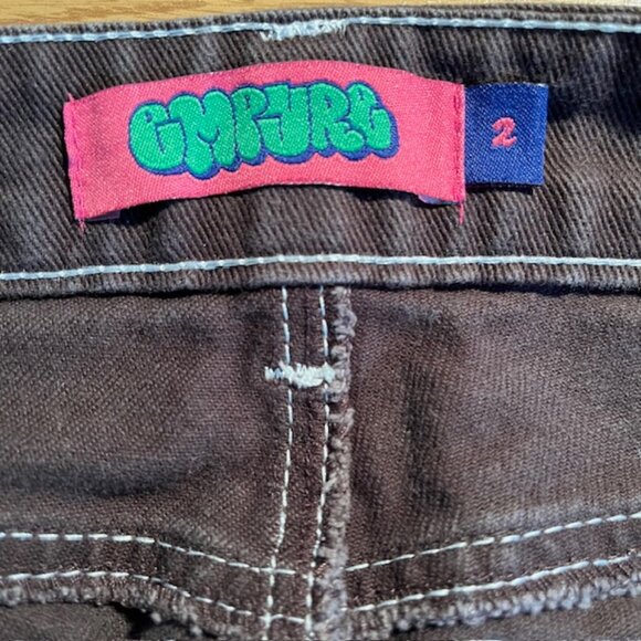 Empyre Relaxed Fit Brown Denim Jeans with Embroidered Logo- Size 2 - Picture 5 of 7